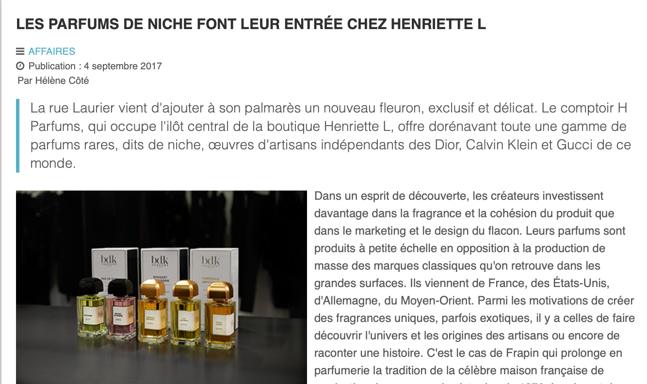 Niche Fragrances Make Their Debut At HENRIETTE L