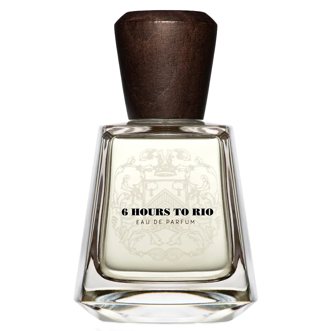 Frapin Six Hours to Rio is an explosion of bergamot, ginger, and mandarin wrapped in a woodsy amber base