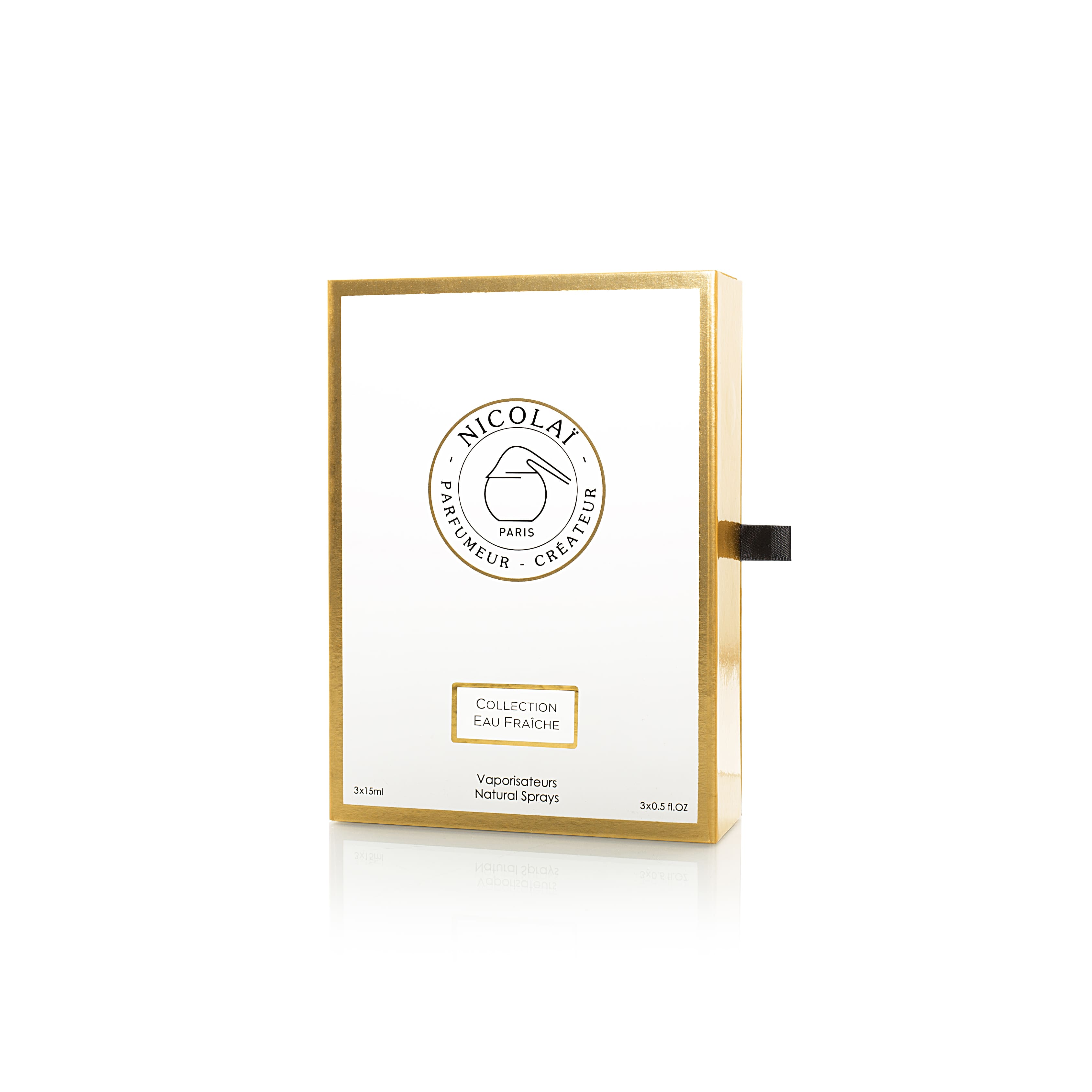Eaux Fraîches de Nicolaï 3x15ML is a citrus gourmand collection with a refined burst of elegant grapefruit