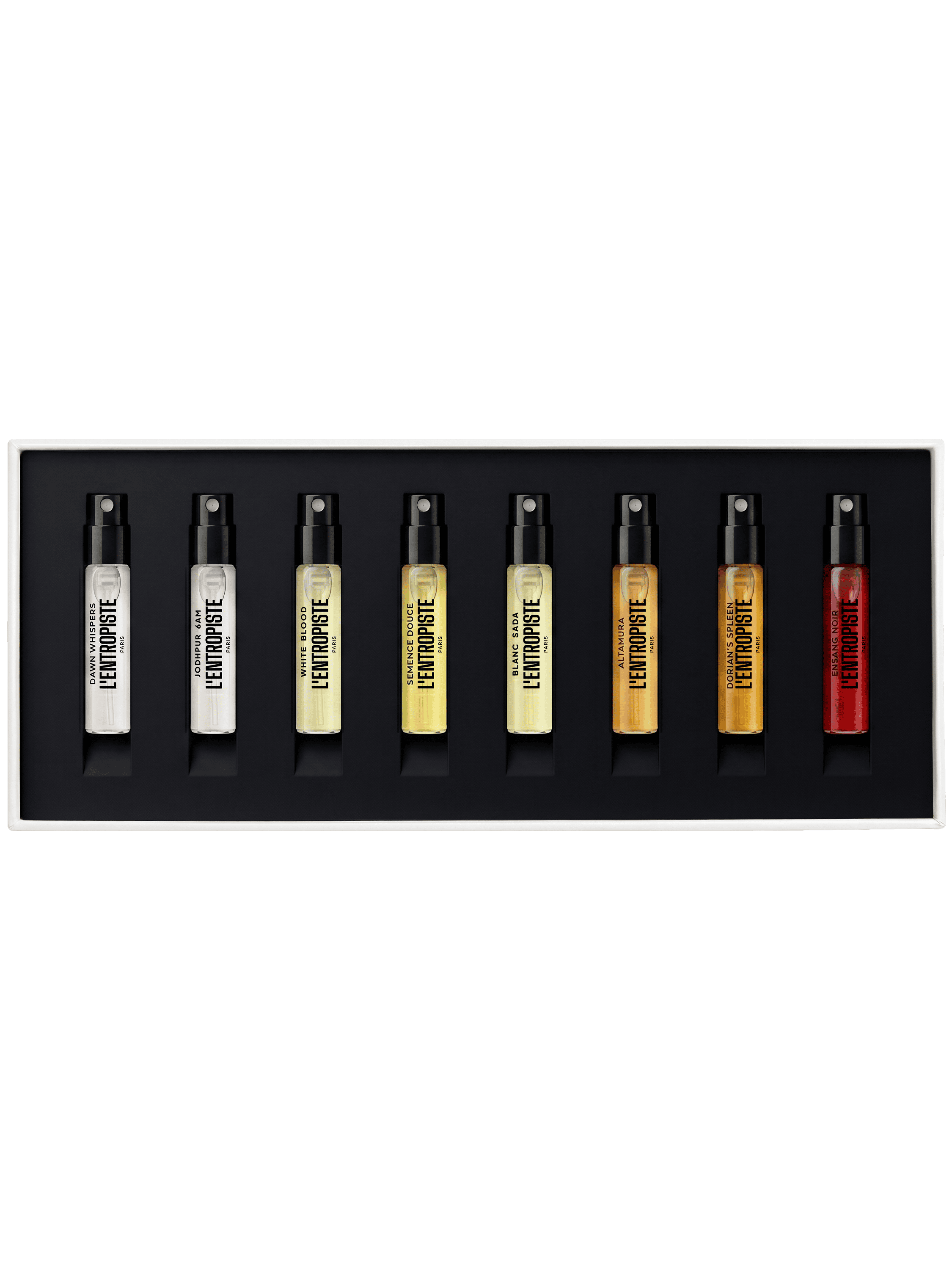 Coffret Découverte L'Entropiste - 8 x 2,5 ml - ouvert