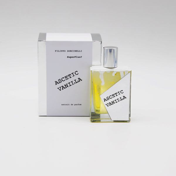 ASCETIC VANILLA extrait de parfum 50 ml blends creamy vanilla, jasmine, and soft musk in a unisex gourmand scent