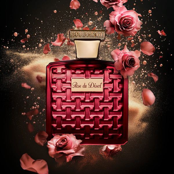 Rose du Desert by Houbigant, a new perfume for women with rose notes and hints of bergamot, lemon blossom, and yuzu in 100ML bottle. 