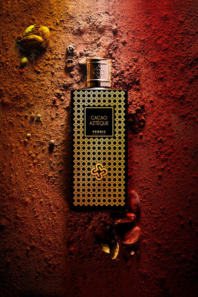 Cacao Aztèque perfume.  Perris Monte Carlo.  Find this beautiful perfume at our Montreal perfume store